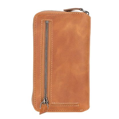 Pouch Magic Wallet iPhone 12 Series Detachable and Zipper Genuine Leather Wallet Case - PMW