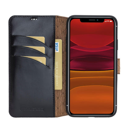 Wallet Folio with ID Slot Leather Wallet Case For Apple iPhone 11 Series