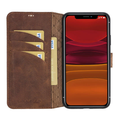 Wallet Folio with ID Slot Leather Wallet Case For Apple iPhone 11 Series