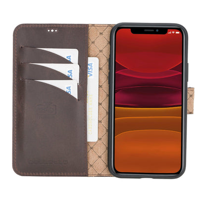 Wallet Folio with ID Slot Leather Wallet Case For Apple iPhone 11 Series