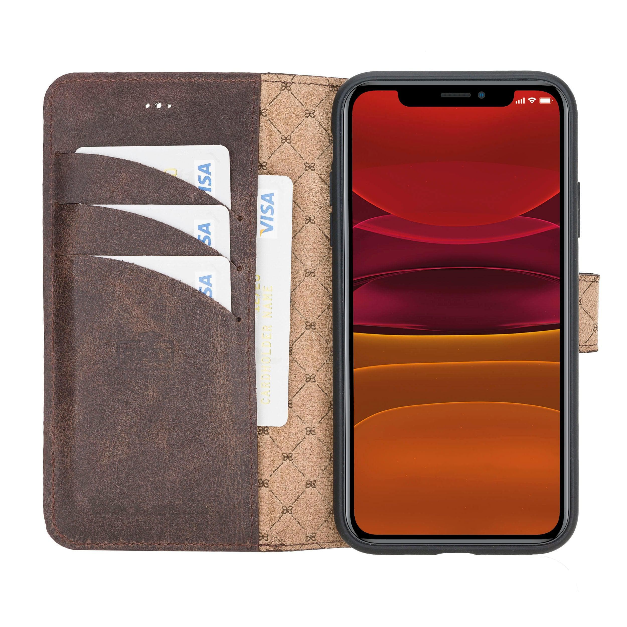 Wallet Folio with ID Slot Leather Wallet Case For Apple iPhone 11 Series