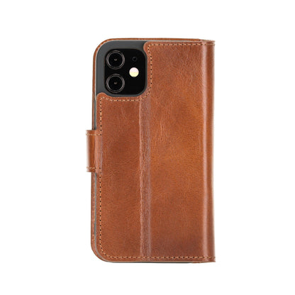 Wallet Case iPhone 12 Series Non-Detachable Genuine Leather Wallet Case - WC