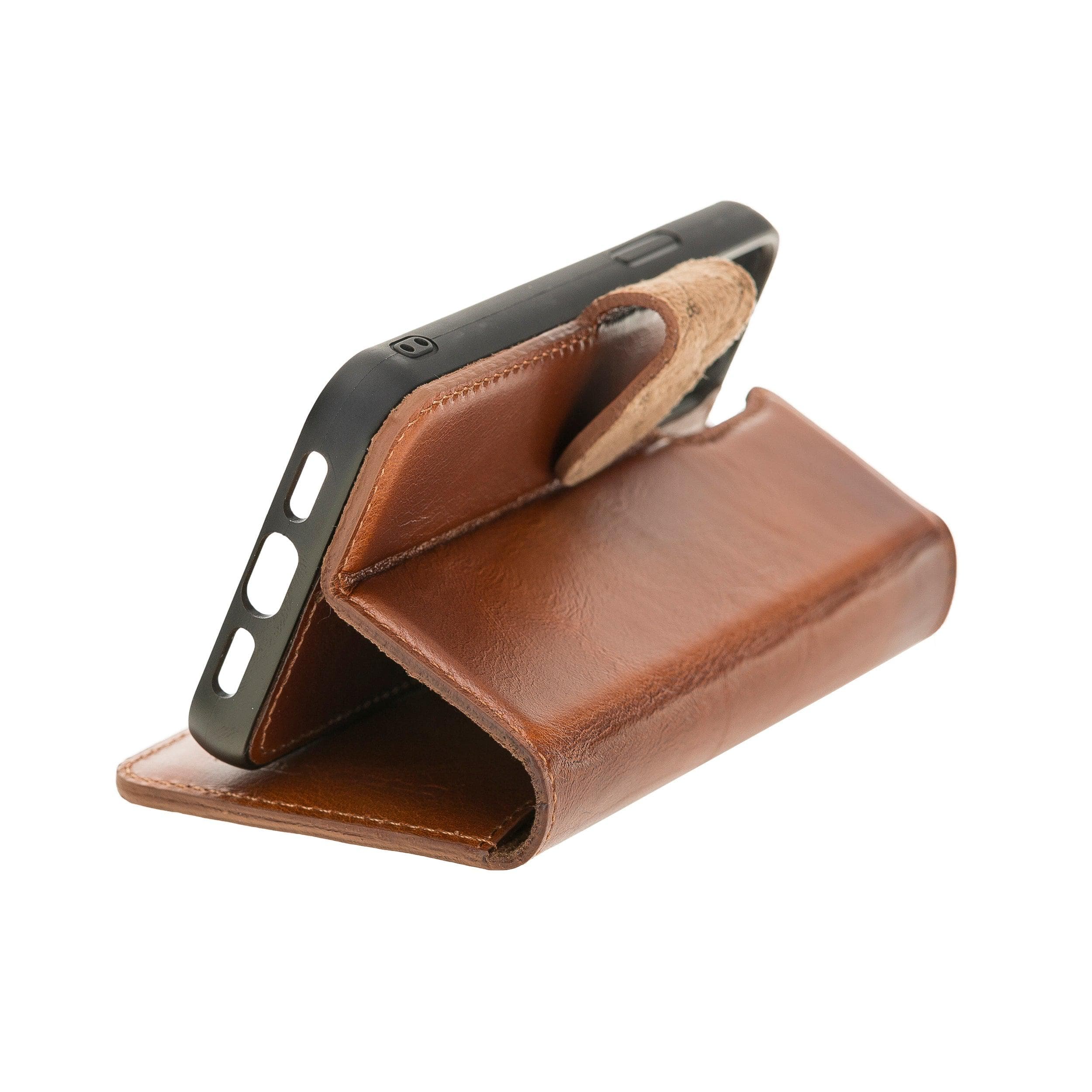 Wallet Case iPhone 12 Series Non-Detachable Genuine Leather Wallet Case - WC