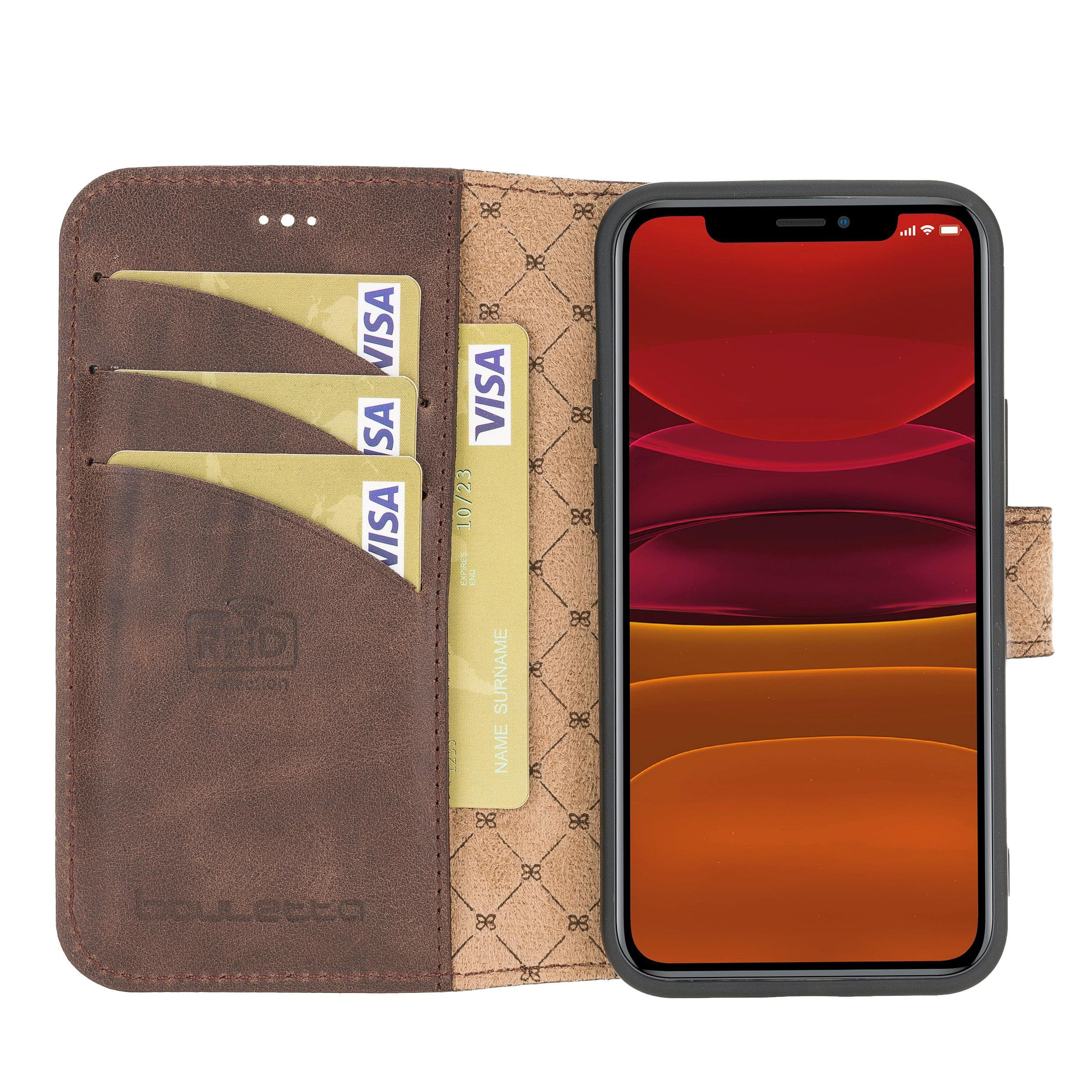 Wallet Case iPhone 12 Series Non-Detachable Genuine Leather Wallet Case - WC