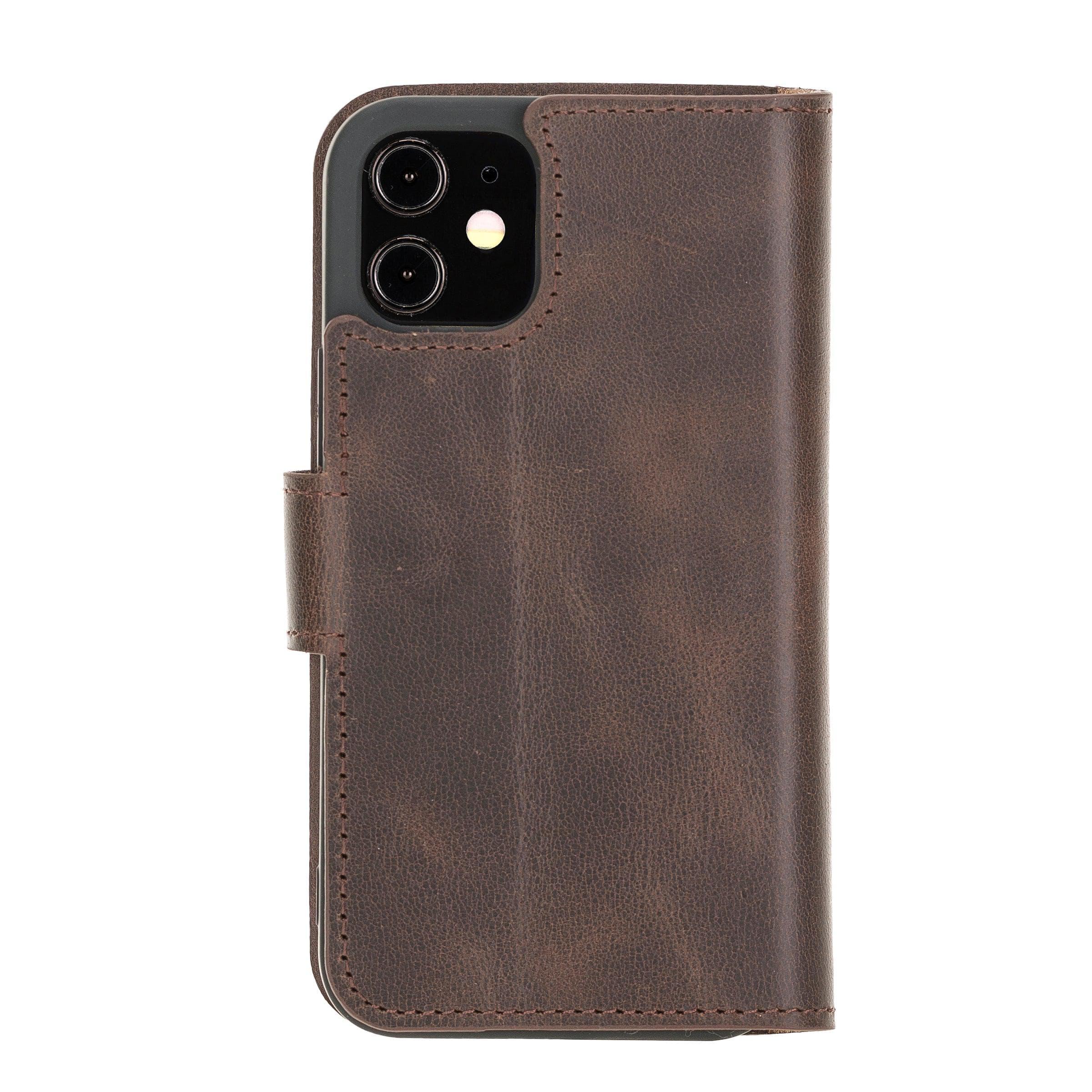 Wallet Case iPhone 12 Series Non-Detachable Genuine Leather Wallet Case - WC