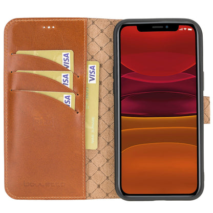 Wallet Case iPhone 12 Series Non-Detachable Genuine Leather Wallet Case - WC