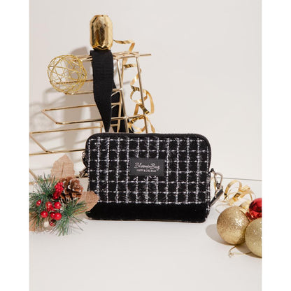 Noir Tweed Crossbody Bag