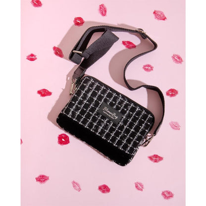 Noir Tweed Crossbody Bag