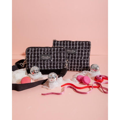 Noir Tweed Crossbody Bag