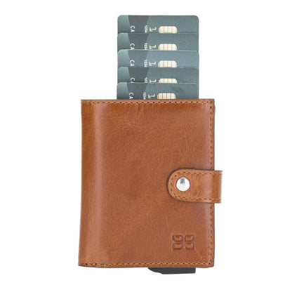 Palermo Zip Mechanical Genuine Leather Card Holder