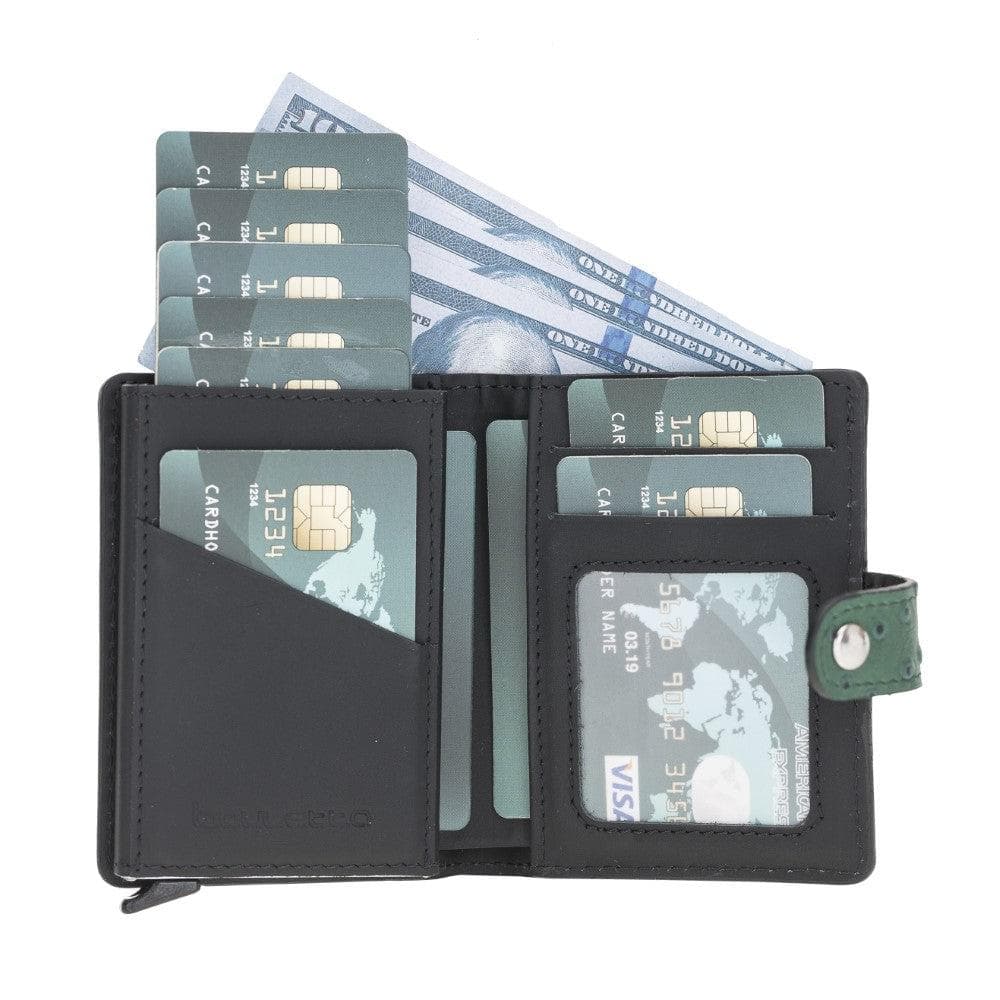 Palermo Zip Mechanical Genuine Leather Card Holder