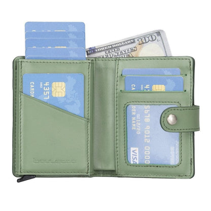 Palermo Zip Mechanical Genuine Leather Card Holder