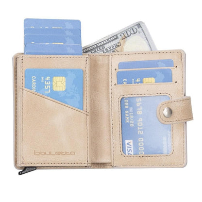Palermo Zip Mechanical Genuine Leather Card Holder