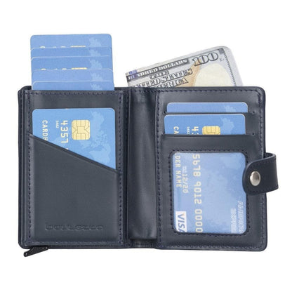 Palermo Zip Mechanical Genuine Leather Card Holder