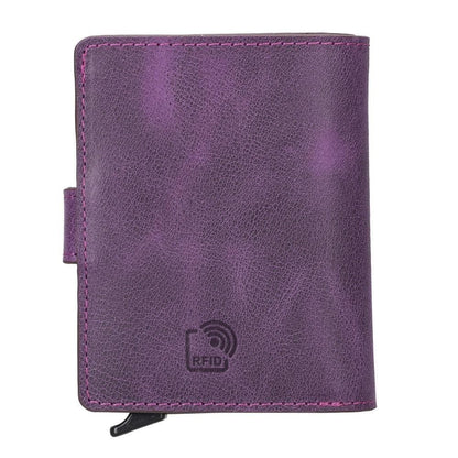 Palermo Zip Mechanical Genuine Leather Card Holder