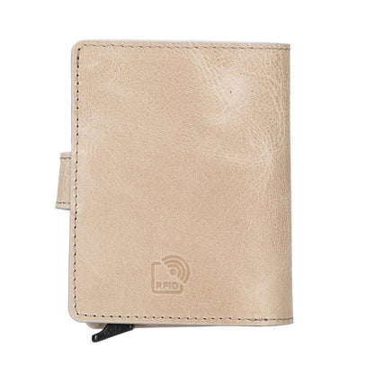 Palermo Zip Mechanical Genuine Leather Card Holder