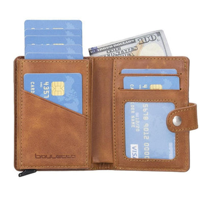 Palermo Zip Mechanical Genuine Leather Card Holder