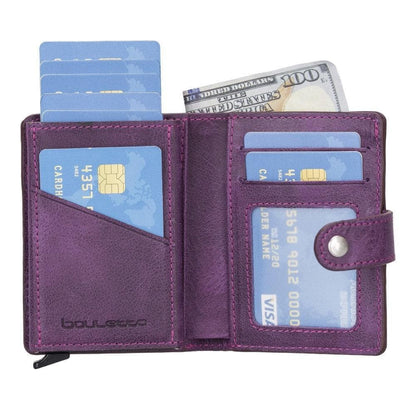 Palermo Zip Mechanical Genuine Leather Card Holder