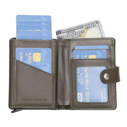 Palermo Zip Mechanical Genuine Leather Card Holder