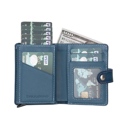 Palermo Zip Mechanical Genuine Leather Card Holder