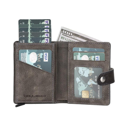 Palermo Zip Mechanical Genuine Leather Card Holder