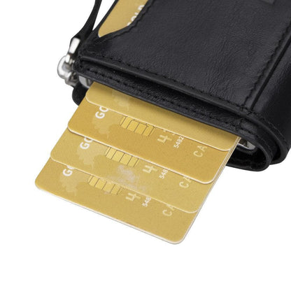 Palermo Zip Mechanical Genuine Leather Card Holder