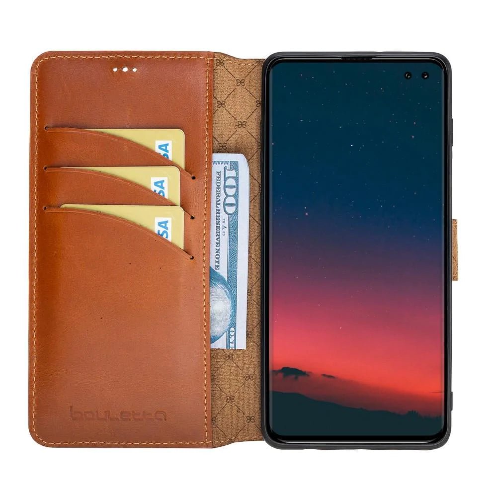 Samsung Galaxy S10 Series Leather Wallet Cover Folio Case