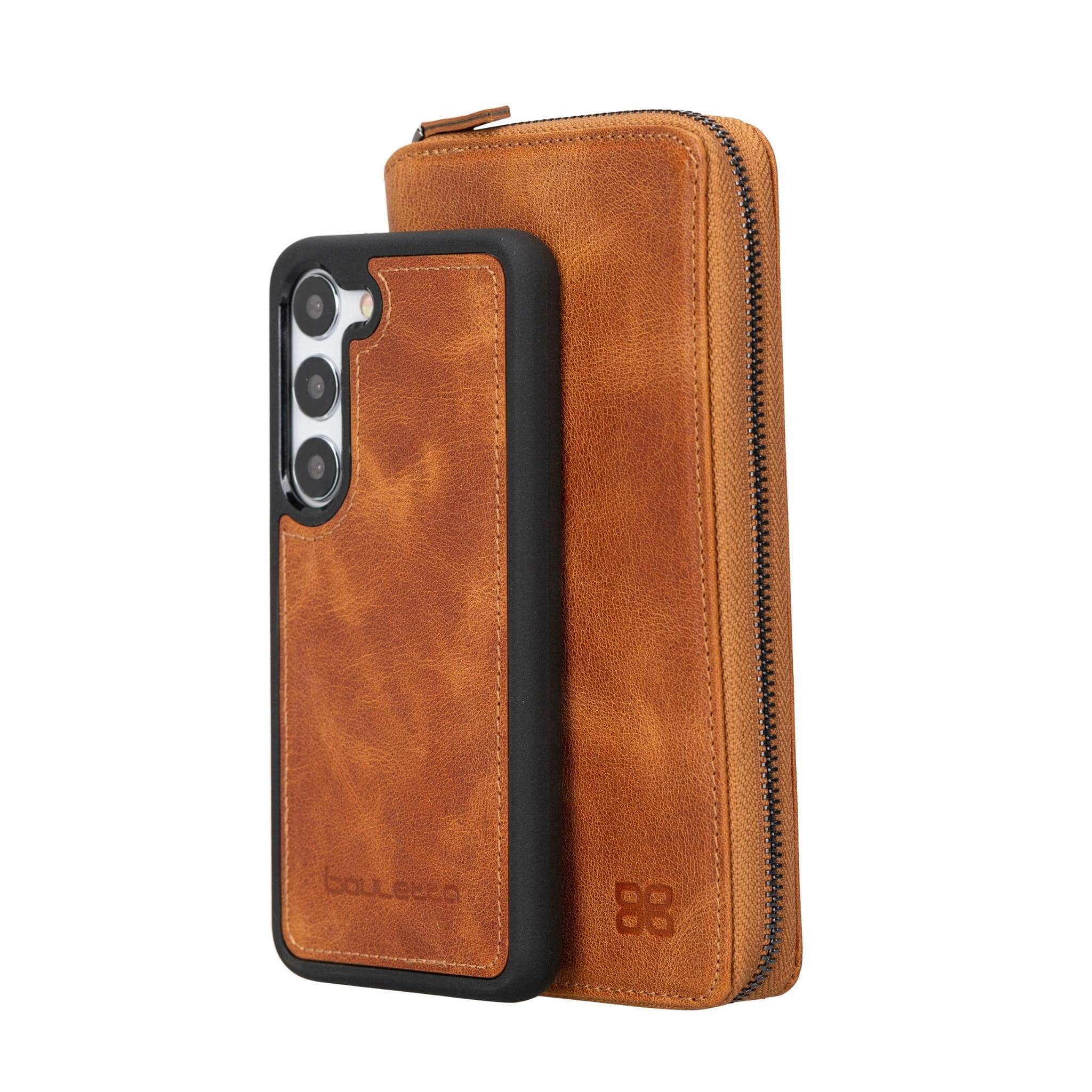 Samsung Galaxy S23 Series Zippered Leather Wallet Cases - PMW