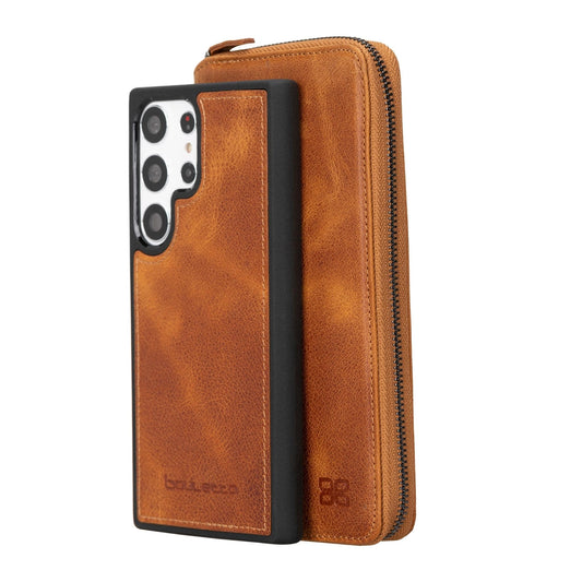 Samsung Galaxy S24 Series Zippered Leather Wallet Cases