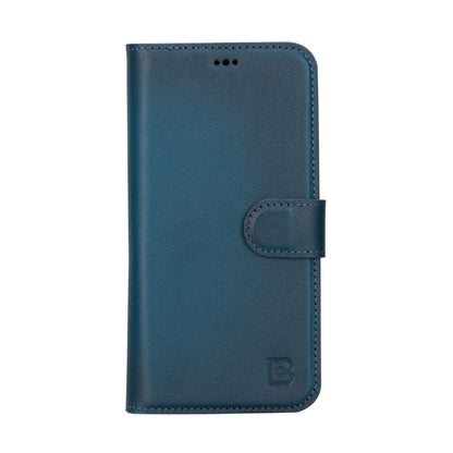 Magic iPhone 15 Series Detachable Genuine Leather Wallet Case - MW