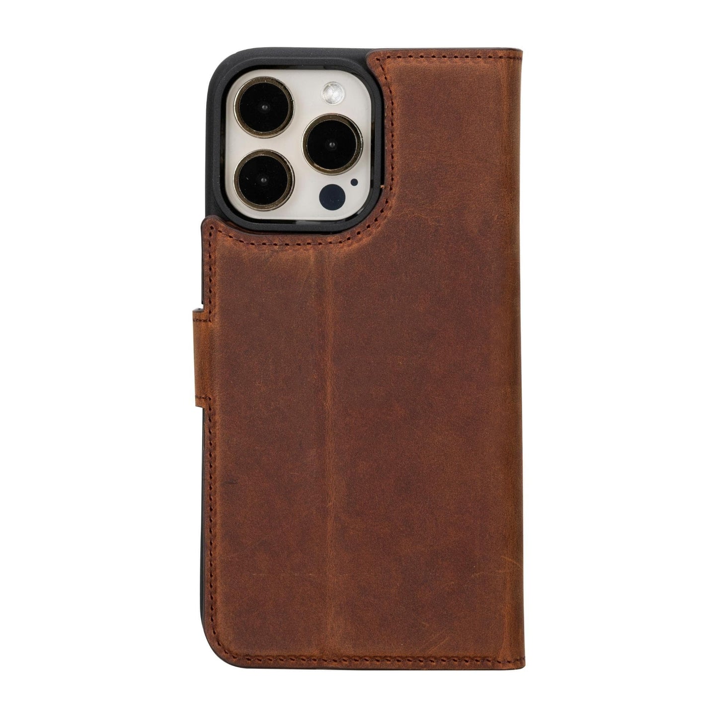 Magic iPhone 15 Series Detachable Genuine Leather Wallet Case - MW