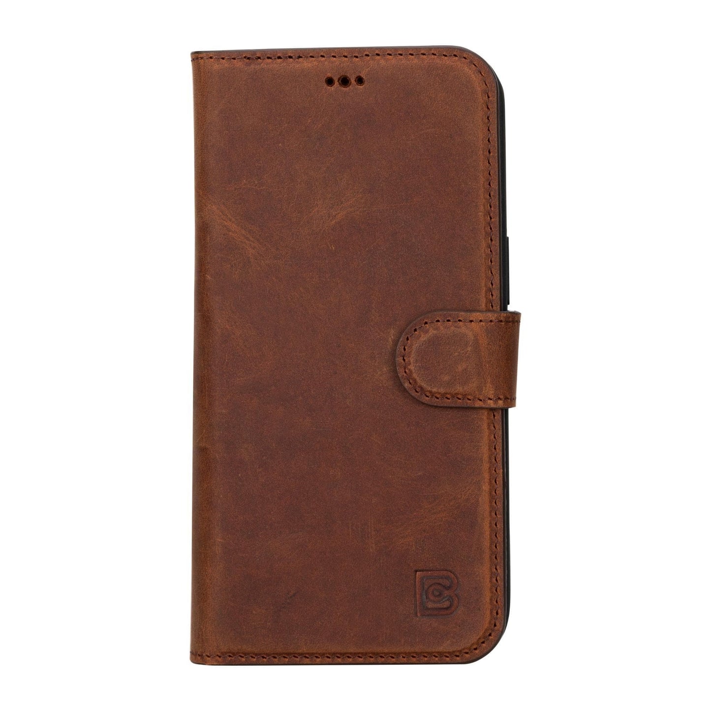 Magic iPhone 15 Series Detachable Genuine Leather Wallet Case - MW