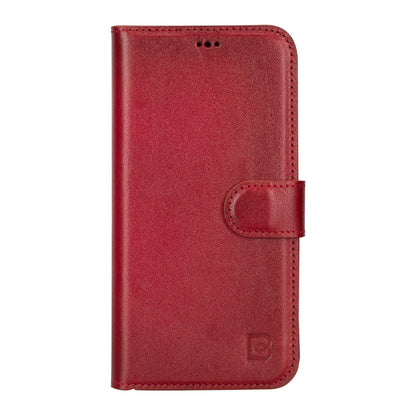 Magic iPhone 15 Series Detachable Genuine Leather Wallet Case - MW