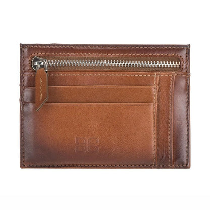 Leather Slim Card Holder Wallet with Coin Slot - The Stitched Cow