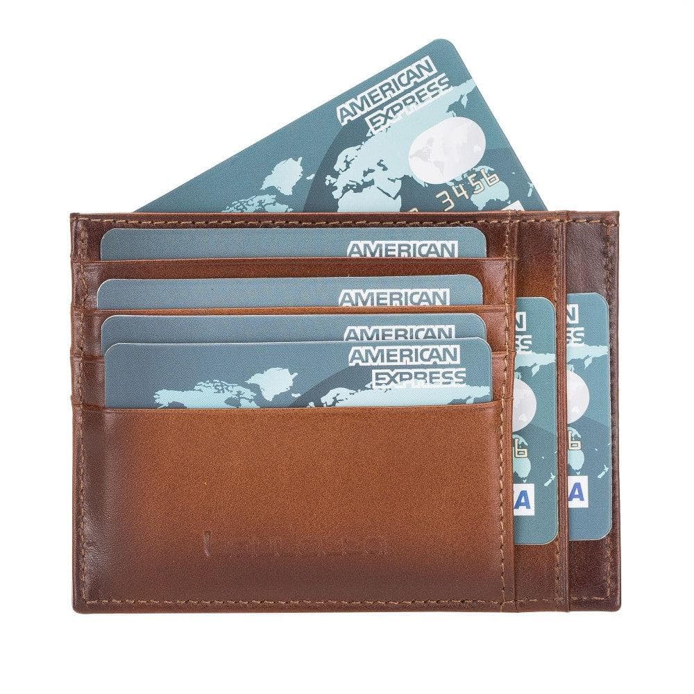 Leather Slim Card Holder Wallet with Coin Slot - The Stitched Cow