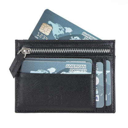 Leather Slim Card Holder Wallet with Coin Slot - The Stitched Cow