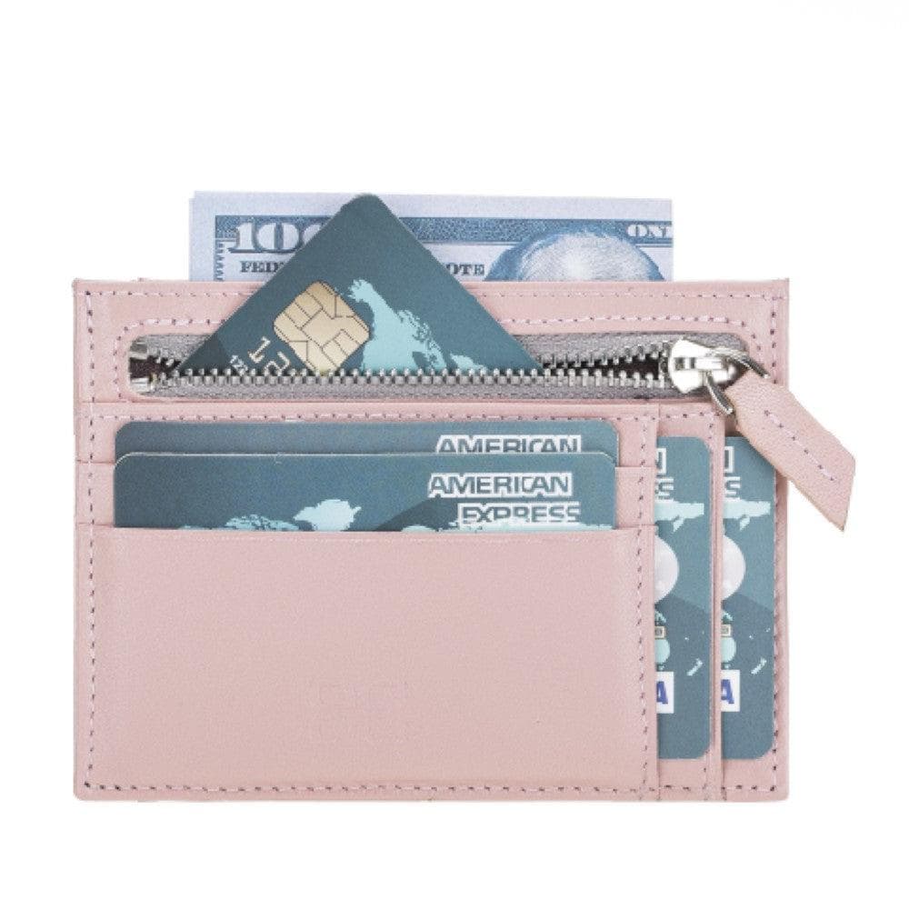 Leather Slim Card Holder Wallet with Coin Slot - The Stitched Cow