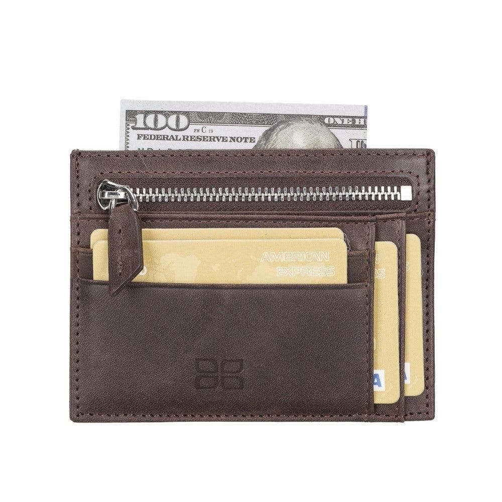 Leather Slim Card Holder Wallet with Coin Slot - The Stitched Cow