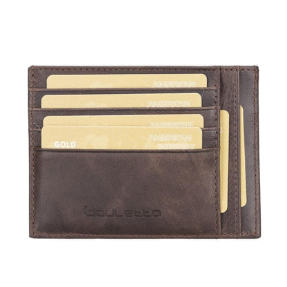 Leather Slim Card Holder Wallet with Coin Slot - The Stitched Cow