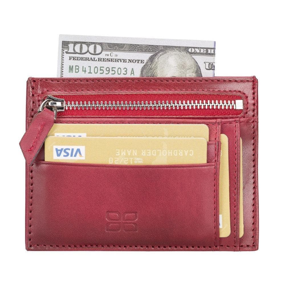 Leather Slim Card Holder Wallet with Coin Slot - The Stitched Cow