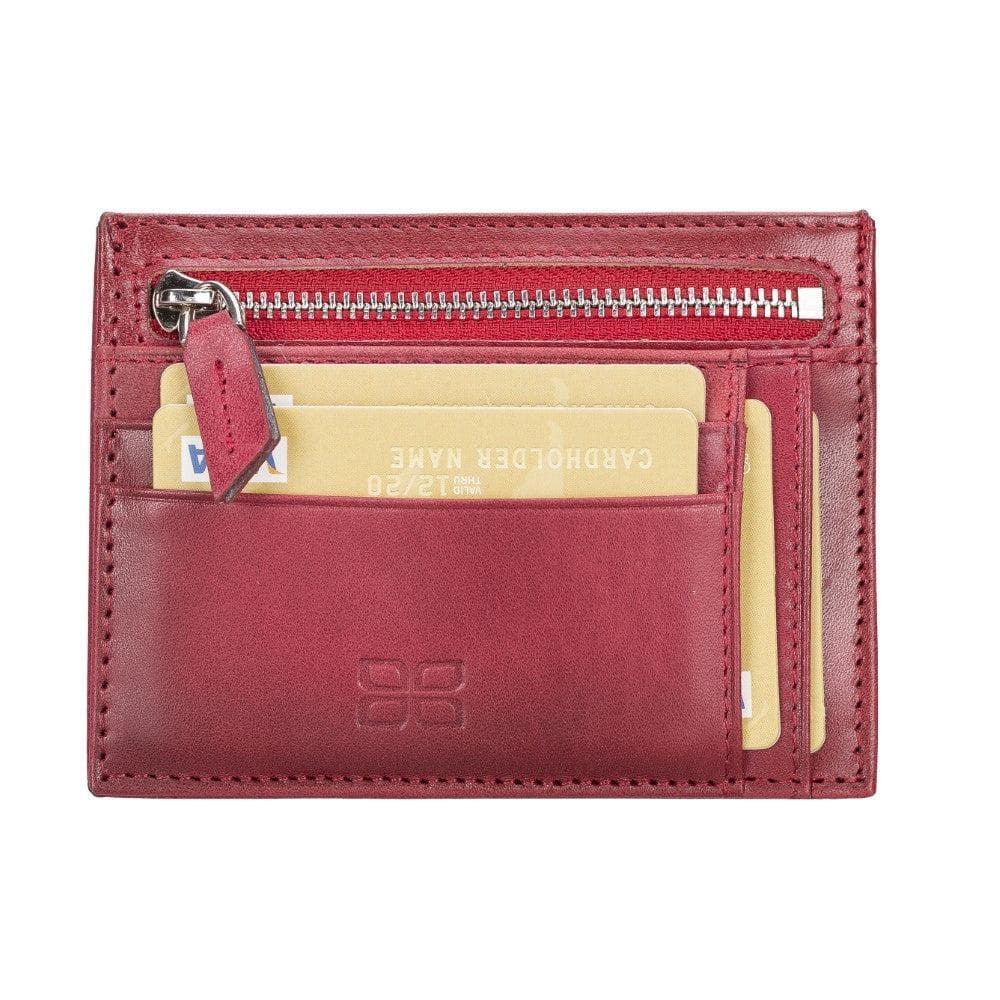 Leather Slim Card Holder Wallet with Coin Slot - The Stitched Cow