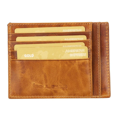 Leather Slim Card Holder Wallet with Coin Slot - The Stitched Cow