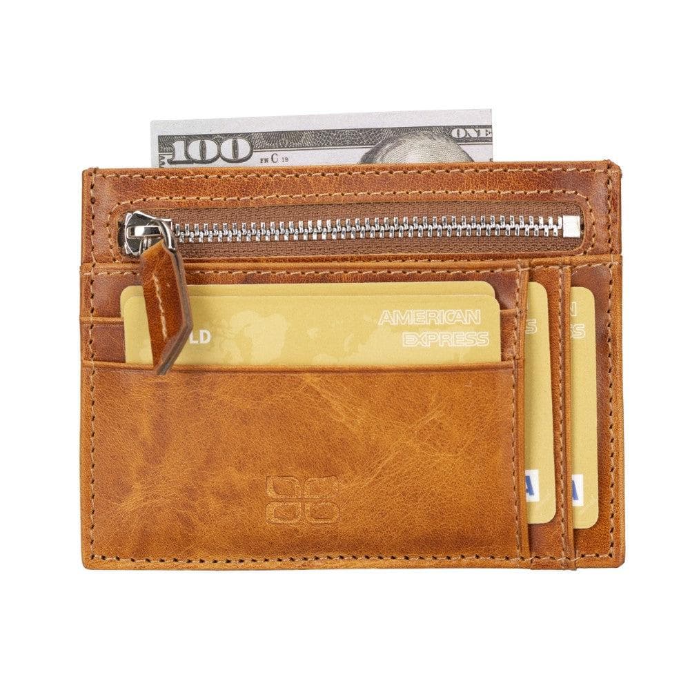 Leather Slim Card Holder Wallet with Coin Slot - The Stitched Cow