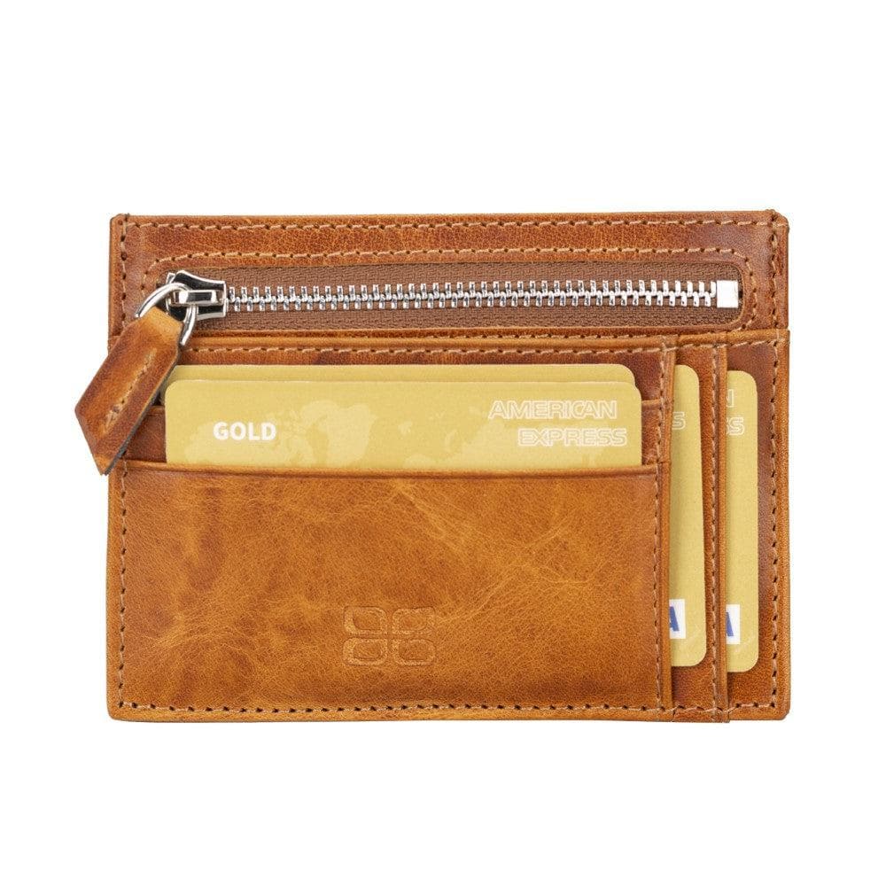 Leather Slim Card Holder Wallet with Coin Slot - The Stitched Cow